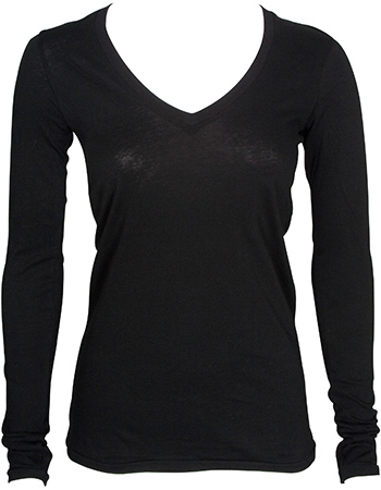 Black Longsleeve V Neck