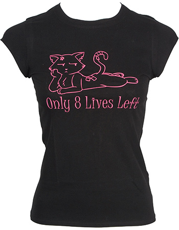 Only 8 Lives Left Black