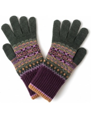 Handschoenen Alloa Merino Wol Tyrian Thistle