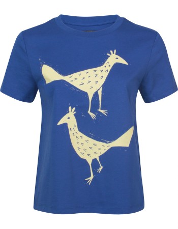 T-shirt Bird Couple Worker Blue