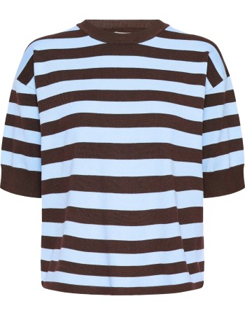 Trui Top Fijn Gebreid Bymmorla  Stripe Java Chambray Blue