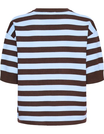 Trui Top Fijn Gebreid Bymmorla  Stripe Java Chambray Blue detail