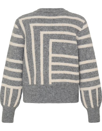 Trui Byomea Abstract Grey detail