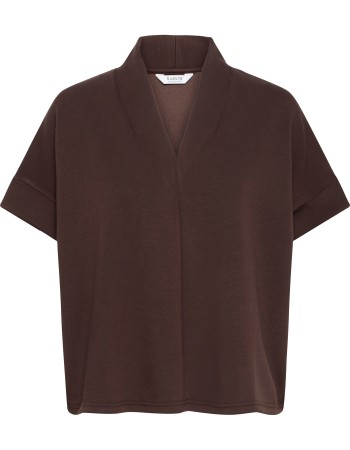 Top Bypusti Vneck Vest Fudge