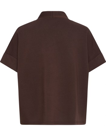 Top Bypusti Vneck Vest Fudge detail