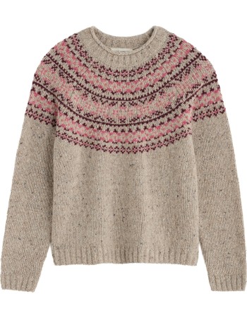 Trui Merinowol Port Kinnis Dark Rose Mix