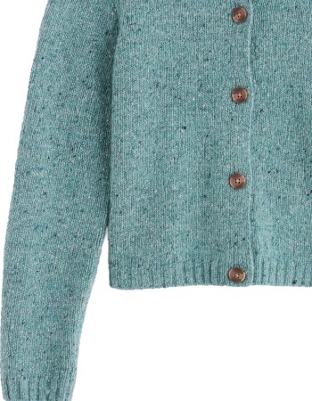 Cardigan Merinowol Dawson Pick Lichen detail