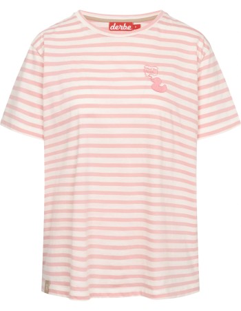 T-shirt What The Duck Striped White Blush