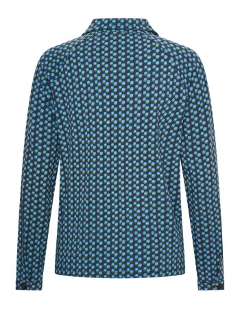 Blouse Trio Dot Navy detail