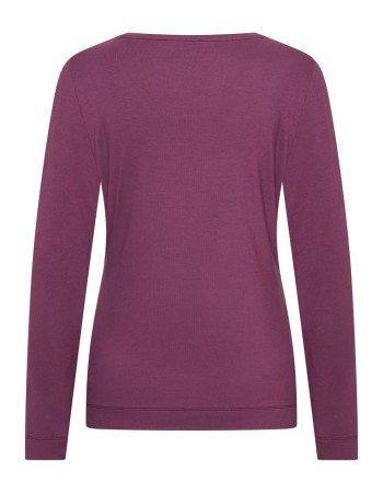Longsleeve Basic Prune Purple detail