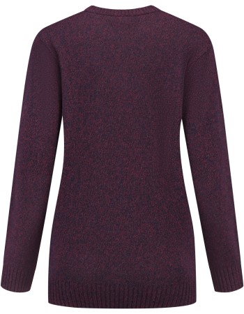 Trui Ritorti Dark Gerecycled Wol Plum detail
