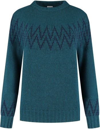 Trui Nordic Gerecycled Wol Petrol