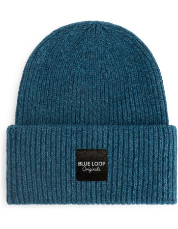 Beanie Gerecycled Wol Petrol