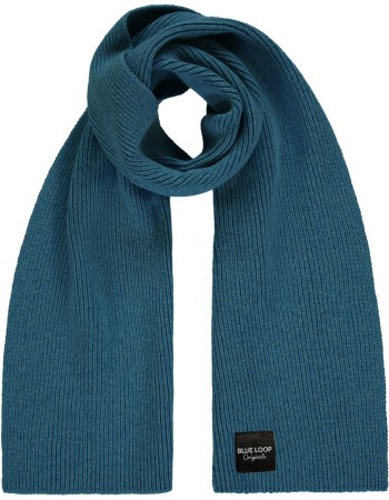 Shawl Island gerecycled Wol Petrol