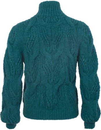 Vest Mara Alpaca Wol Petrol detail