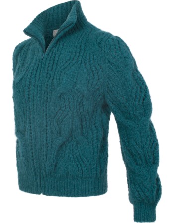 Vest Mara Alpaca Wol Petrol detail