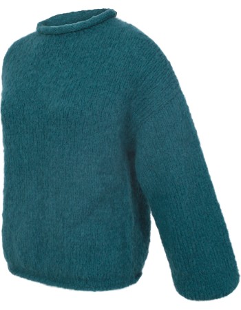 Trui Tula Alpaca Wol Petrol detail