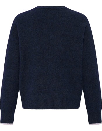 Trui Frflorence Salute Navy detail