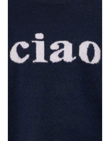 Trui Frflorence Salute Navy detail