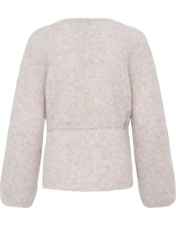 Cardigan Frnaelle Oatmeal Melange detail