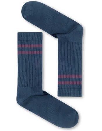 Tennissokken Purple Stripes Navy detail