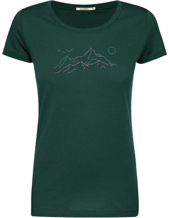 T-shirt Contours Loves Petrol Green