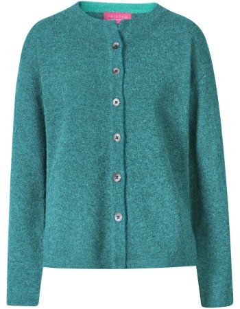 Cardigan Moma Lamswol Zeegroen