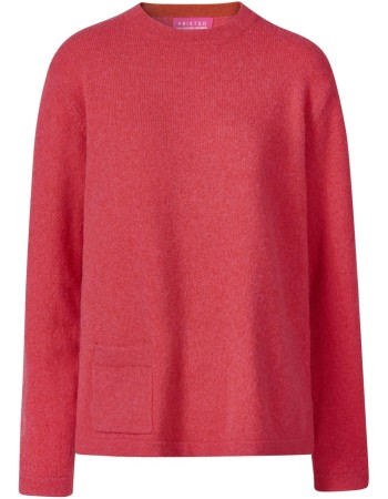 Trui Mokka Lamswol Raspberry