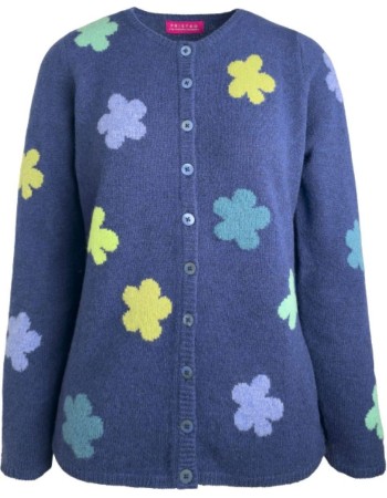 Cardigan Halo Lamswol Indigo