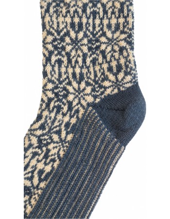 Noorse Wollen Sokken Sternen Ice Blue detail