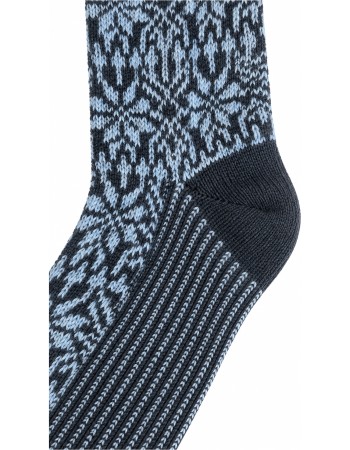 Noorse Wollen Sokken Sternen Dark Blue detail
