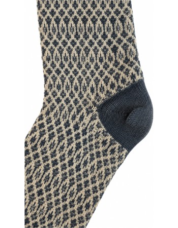 Wollen Sokken Wave Blue detail
