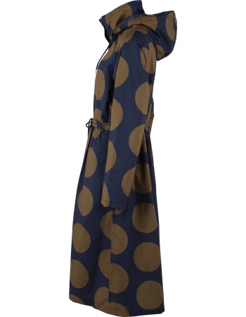 Regenjas Danethunder Dots Olive Blue detail