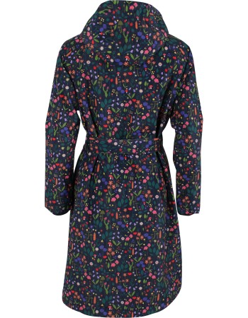 Regenjas Danelisabeth Botanical Navy detail