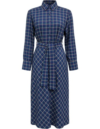 Jurk Jude Multi Stripe Check Blue