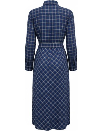 Jurk Jude Multi Stripe Check Blue detail