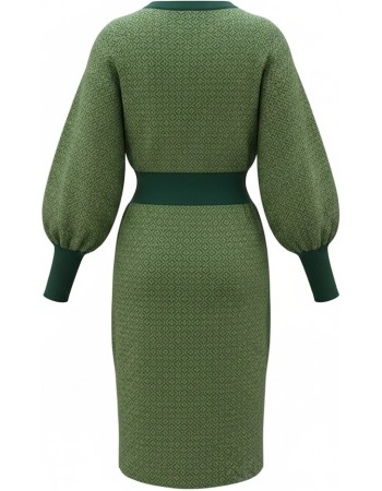 Jurk Mushi Epsom Green detail