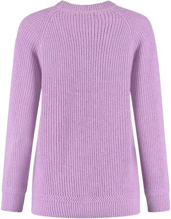 Trui Essential Gerecycled Wol Light Purple detail