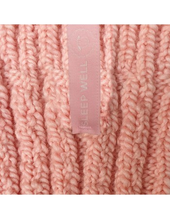 Wollen Slaapsokken Sleep Well Double Pink detail