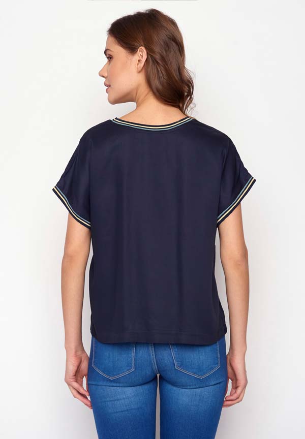 watMooi - T‑shirt Choice Navy van GREENBOMB