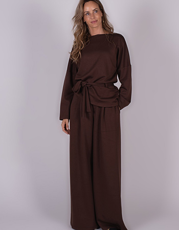 bruine top van Tencel