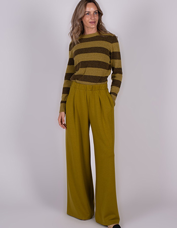 lange pantalon met wijde pijpen the clothed