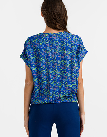 losvallende blouse met v hals 100% Ecovero