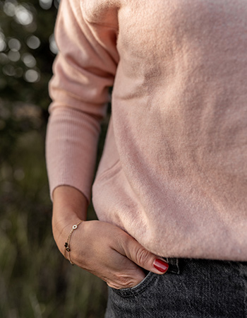 Trui Claudia Merino Wol Crew Melon Pink