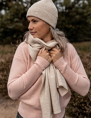 Trui Claudia Merino Wol Crew Melon Pink