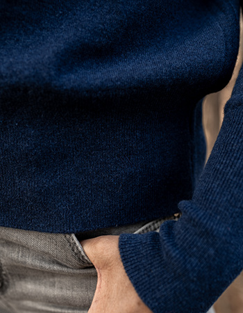 Trui Claudia Merino Wol Crew Midnight Blue