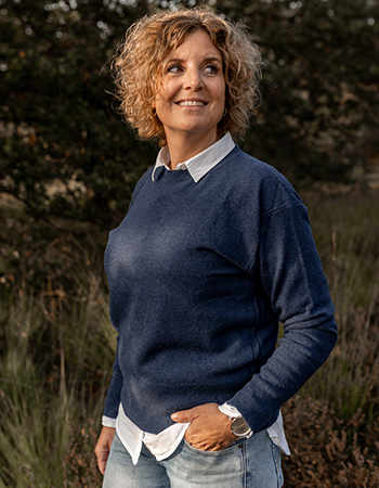 Trui Claudia Merino Wol Crew Midnight Blue