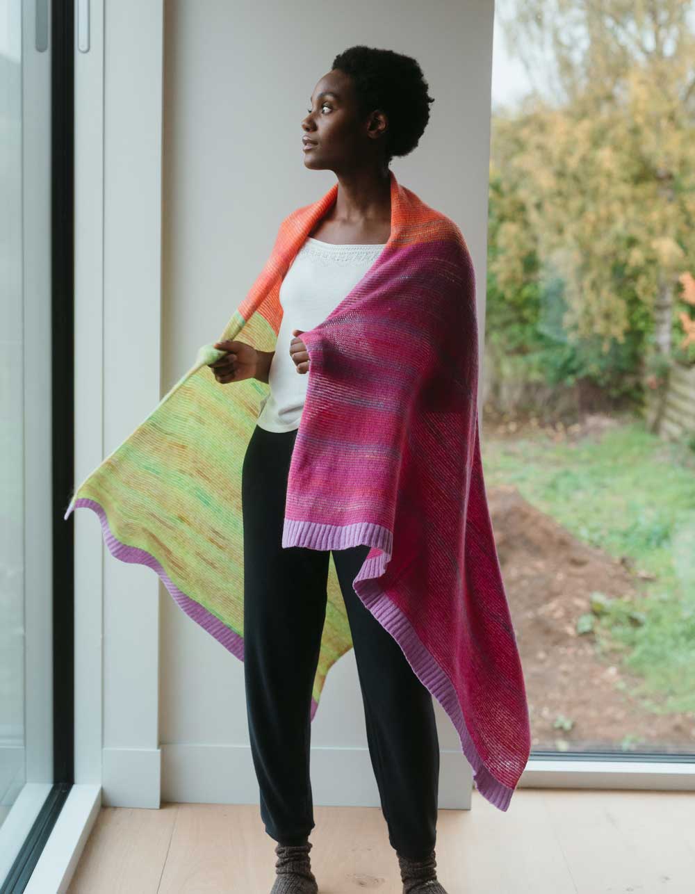 eribe shawl en cape merinowol
