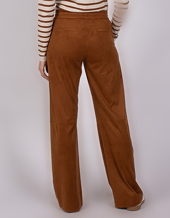 Pantalon Vegan Suede Pori Bronze