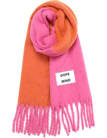 Shawl Gerecyled Dope Mind Pink Oranje